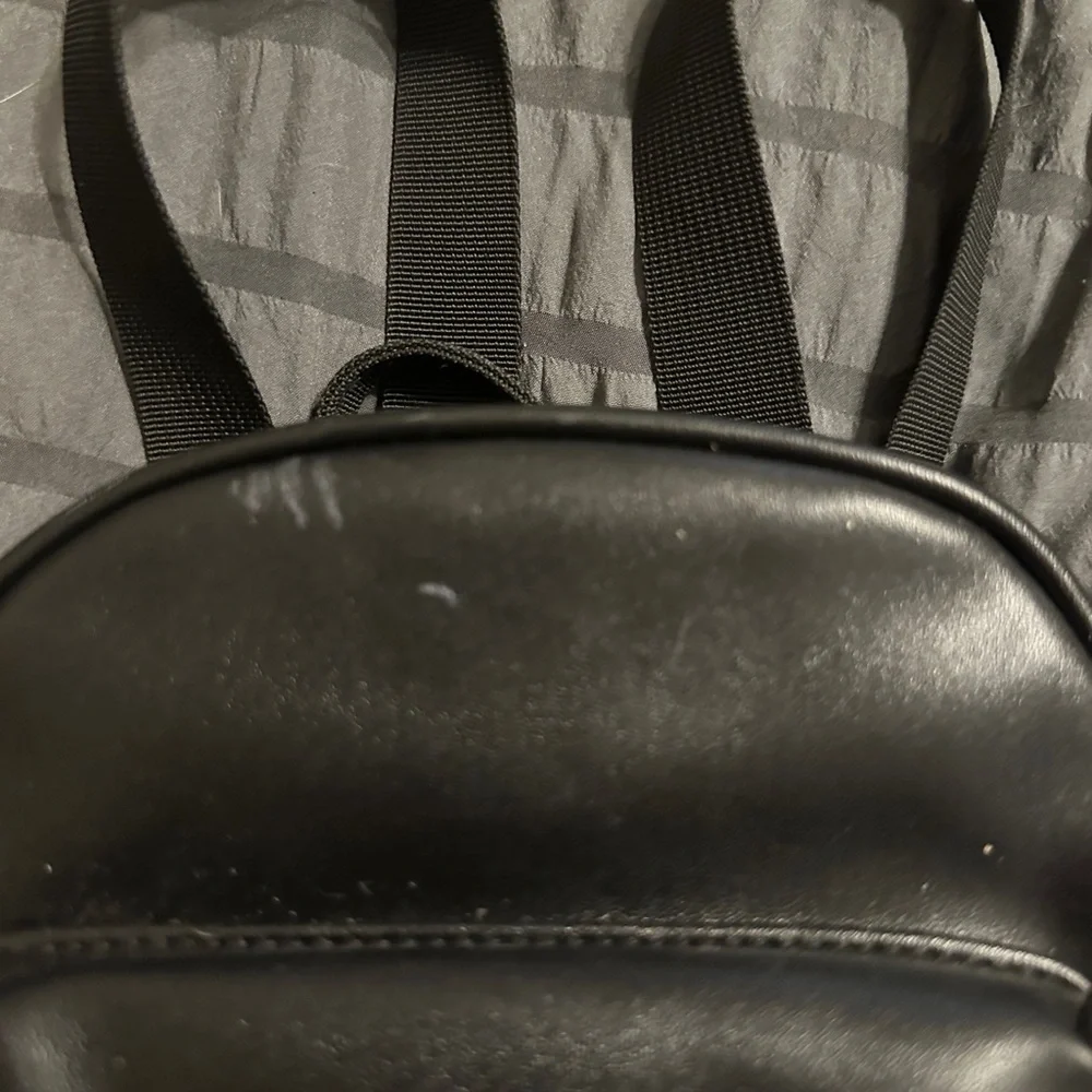 Black Leather Backpack